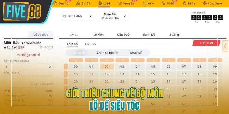 Lô Đề Siêu Tốc Five88 - Sân Chơi Nhanh, Gọn, Hấp Dẫn Cho Mọi Cược Thủ - betmaven88